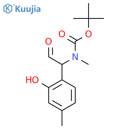 tert-butyl N-1-(2-hydroxy-4-methylphenyl)-2-oxoethyl-N-methylcarbamate structure