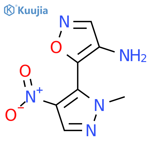 5-(1-methyl-4-nitro-1H-pyrazol-5-yl)-1,2-oxazol-4-amine structure