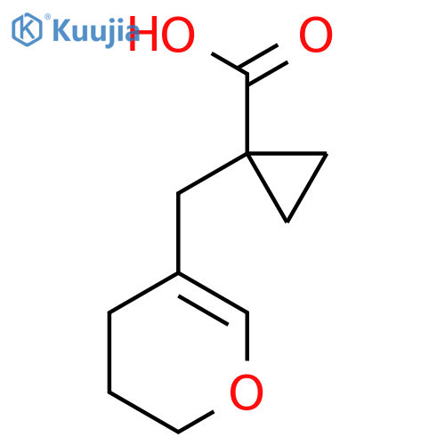 1-(3,4-dihydro-2H-pyran-5-yl)methylcyclopropane-1-carboxylic acid structure
