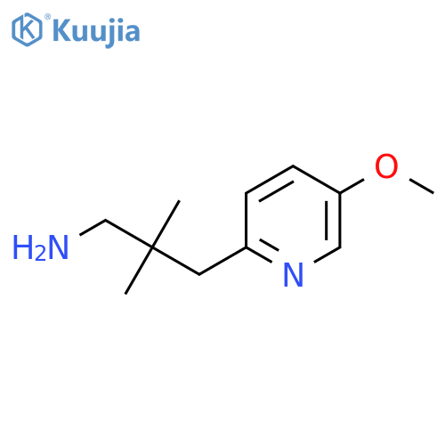 3-(5-methoxypyridin-2-yl)-2,2-dimethylpropan-1-amine structure