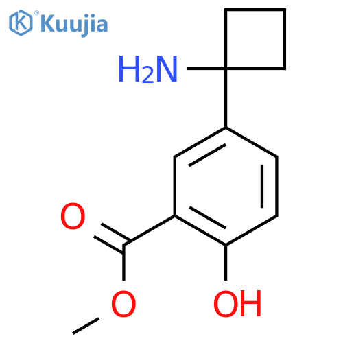 methyl 5-(1-aminocyclobutyl)-2-hydroxybenzoate structure