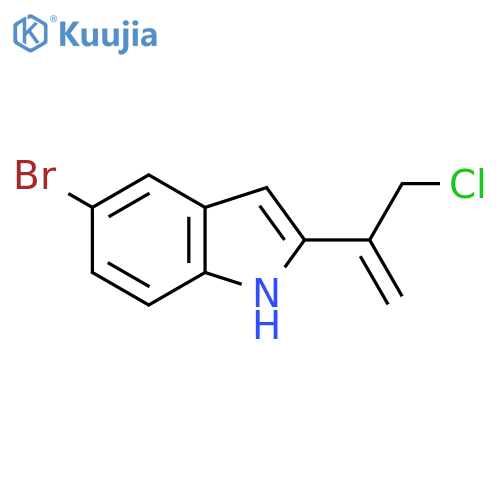 5-bromo-2-(3-chloroprop-1-en-2-yl)-1H-indole structure