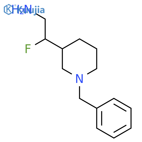 2-(1-benzylpiperidin-3-yl)-2-fluoroethan-1-amine structure