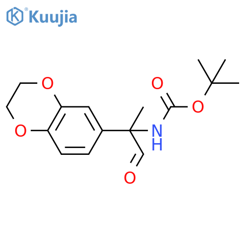 tert-butyl N-2-(2,3-dihydro-1,4-benzodioxin-6-yl)-1-oxopropan-2-ylcarbamate structure