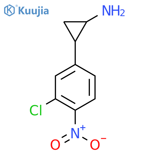 2-(3-chloro-4-nitrophenyl)cyclopropan-1-amine structure