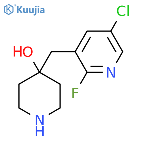 4-(5-chloro-2-fluoropyridin-3-yl)methylpiperidin-4-ol structure
