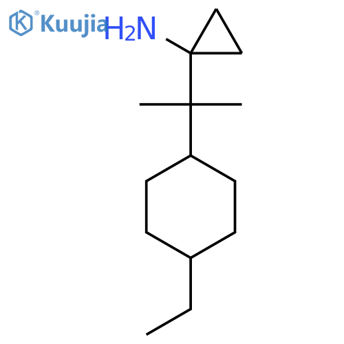 1-2-(4-ethylcyclohexyl)propan-2-ylcyclopropan-1-amine structure