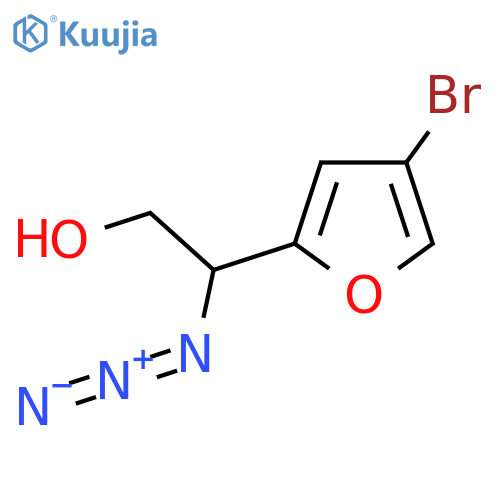 2-azido-2-(4-bromofuran-2-yl)ethan-1-ol structure