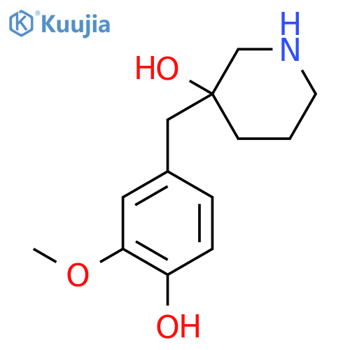 3-(4-hydroxy-3-methoxyphenyl)methylpiperidin-3-ol structure