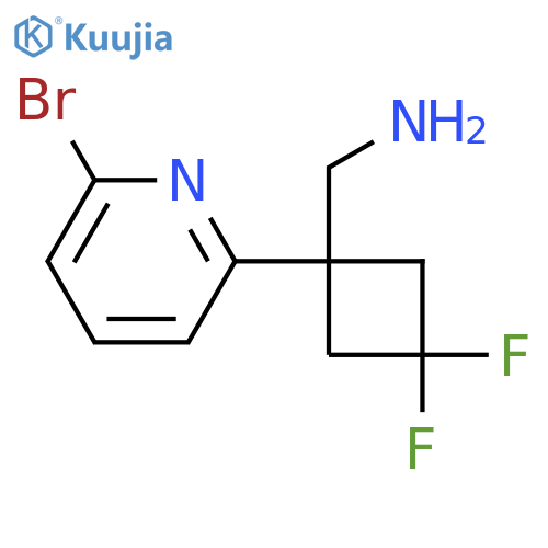1-(6-bromopyridin-2-yl)-3,3-difluorocyclobutylmethanamine structure