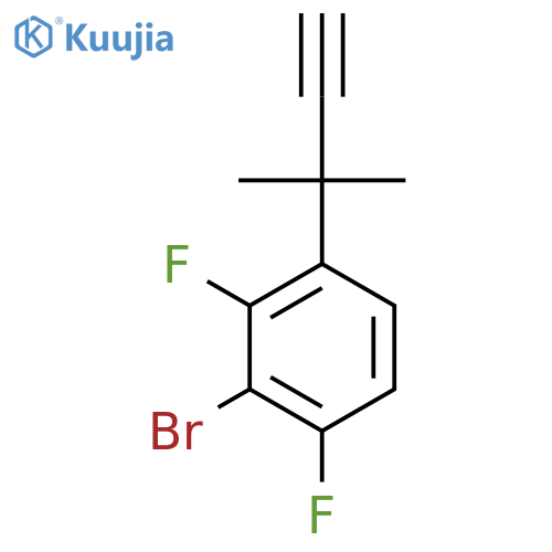 2-bromo-1,3-difluoro-4-(2-methylbut-3-yn-2-yl)benzene structure