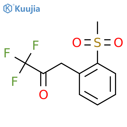 1,1,1-trifluoro-3-(2-methanesulfonylphenyl)propan-2-one structure