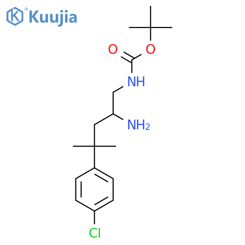 tert-butyl N-2-amino-4-(4-chlorophenyl)-4-methylpentylcarbamate structure