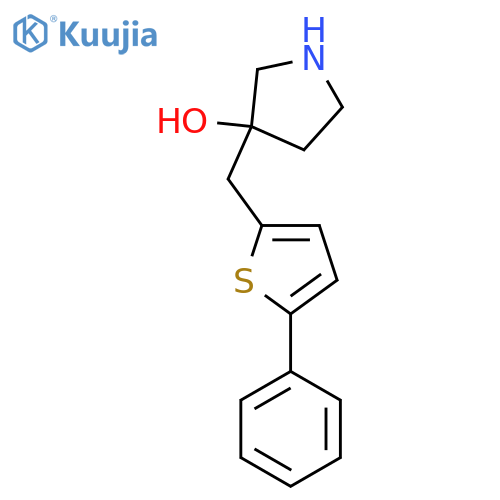 3-(5-phenylthiophen-2-yl)methylpyrrolidin-3-ol structure