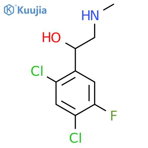 1-(2,4-dichloro-5-fluorophenyl)-2-(methylamino)ethan-1-ol structure