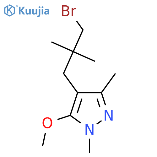 4-(3-bromo-2,2-dimethylpropyl)-5-methoxy-1,3-dimethyl-1H-pyrazole structure