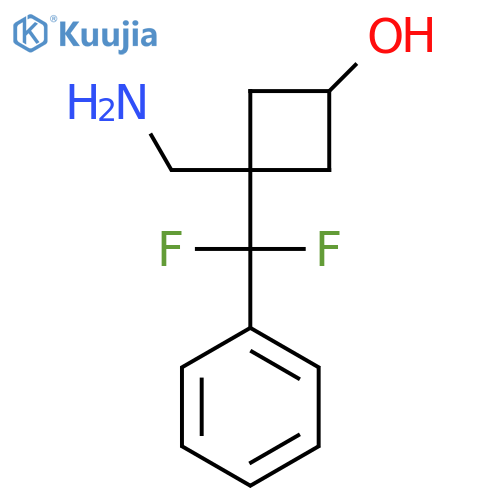 3-(aminomethyl)-3-difluoro(phenyl)methylcyclobutan-1-ol structure