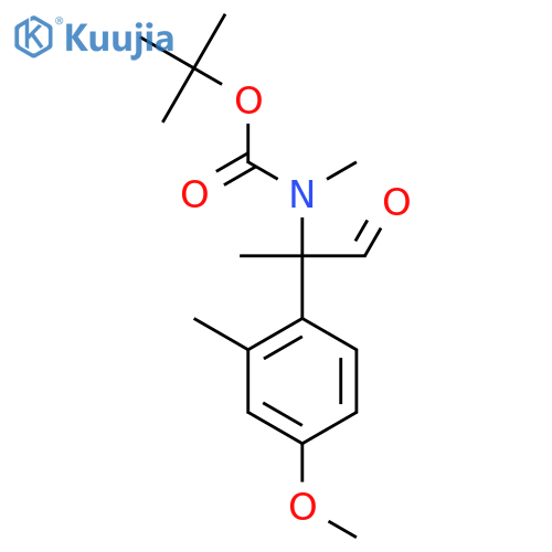 tert-butyl N-2-(4-methoxy-2-methylphenyl)-1-oxopropan-2-yl-N-methylcarbamate structure