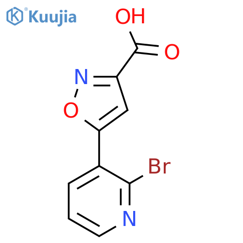 5-(2-bromopyridin-3-yl)-1,2-oxazole-3-carboxylic acid structure
