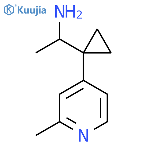 1-1-(2-methylpyridin-4-yl)cyclopropylethan-1-amine structure
