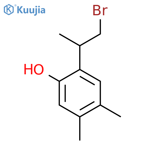2-(1-bromopropan-2-yl)-4,5-dimethylphenol structure