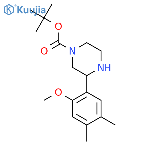 tert-butyl 3-(2-methoxy-4,5-dimethylphenyl)piperazine-1-carboxylate structure