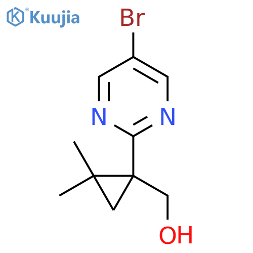 1-(5-bromopyrimidin-2-yl)-2,2-dimethylcyclopropylmethanol structure