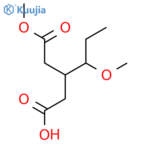 4-methoxy-3-(2-methoxy-2-oxoethyl)hexanoic acid structure