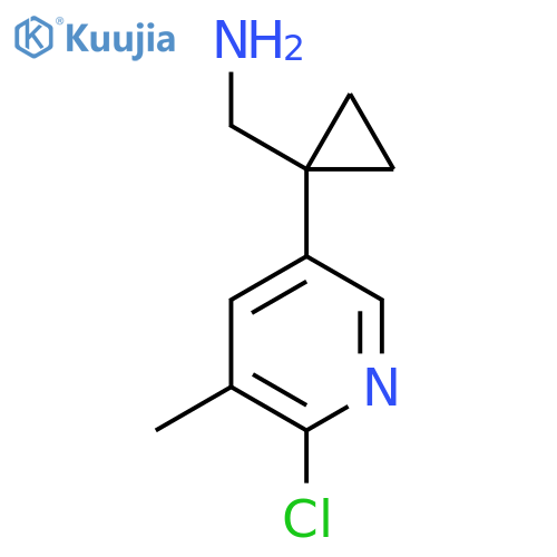 1-(6-chloro-5-methylpyridin-3-yl)cyclopropylmethanamine structure
