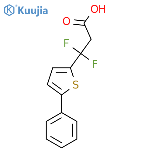 3,3-difluoro-3-(5-phenylthiophen-2-yl)propanoic acid structure