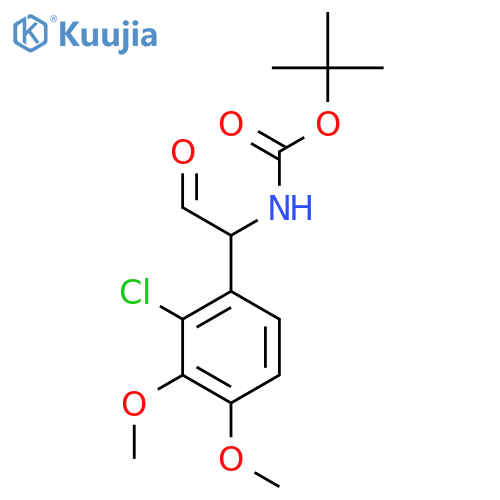 tert-butyl N-1-(2-chloro-3,4-dimethoxyphenyl)-2-oxoethylcarbamate structure