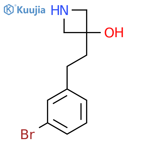 3-2-(3-bromophenyl)ethylazetidin-3-ol structure