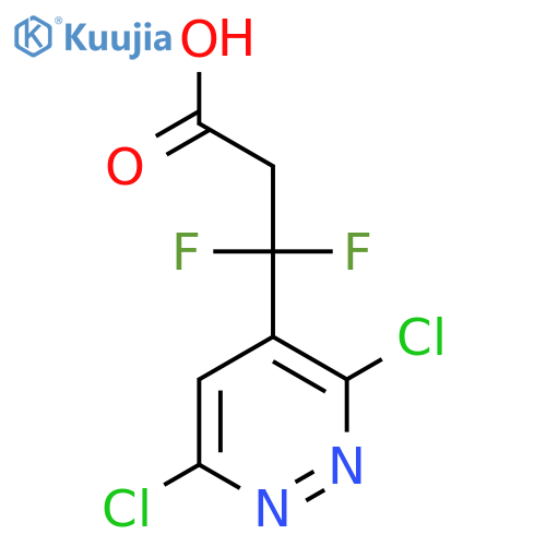 3-(3,6-dichloropyridazin-4-yl)-3,3-difluoropropanoic acid structure