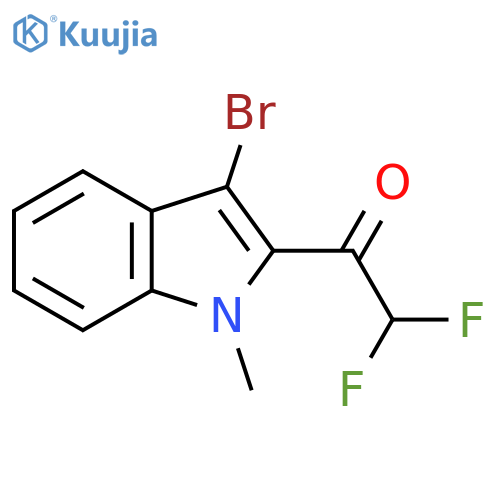 1-(3-bromo-1-methyl-1H-indol-2-yl)-2,2-difluoroethan-1-one structure