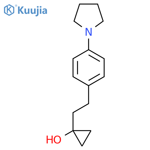 1-{2-4-(pyrrolidin-1-yl)phenylethyl}cyclopropan-1-ol structure