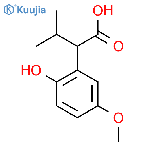 2-(2-hydroxy-5-methoxyphenyl)-3-methylbutanoic acid structure