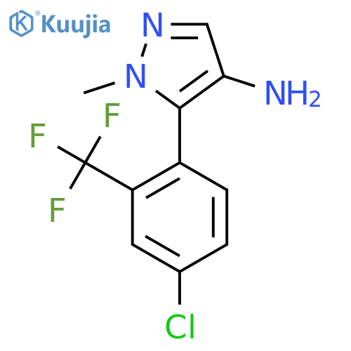 5-4-chloro-2-(trifluoromethyl)phenyl-1-methyl-1H-pyrazol-4-amine structure