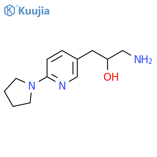 1-amino-3-6-(pyrrolidin-1-yl)pyridin-3-ylpropan-2-ol structure