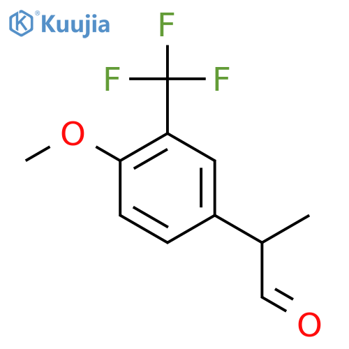 2-4-methoxy-3-(trifluoromethyl)phenylpropanal structure