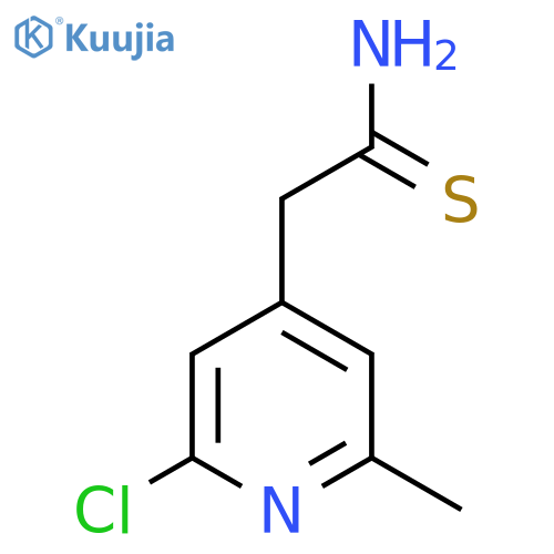 2-(2-chloro-6-methylpyridin-4-yl)ethanethioamide structure