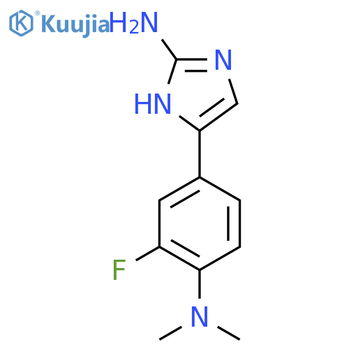 5-4-(dimethylamino)-3-fluorophenyl-1H-imidazol-2-amine structure
