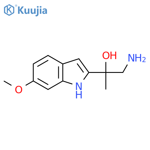 1-amino-2-(6-methoxy-1H-indol-2-yl)propan-2-ol structure