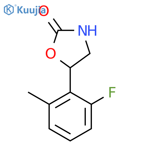 5-(2-fluoro-6-methylphenyl)-1,3-oxazolidin-2-one structure