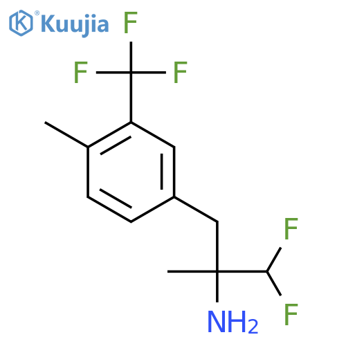 1,1-difluoro-2-methyl-3-4-methyl-3-(trifluoromethyl)phenylpropan-2-amine structure