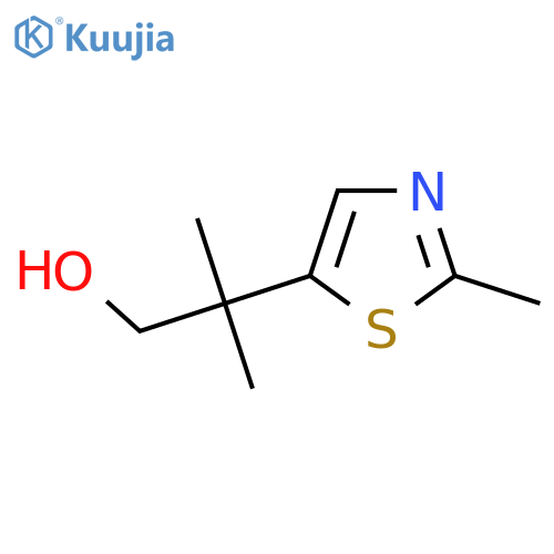 2-methyl-2-(2-methyl-1,3-thiazol-5-yl)propan-1-ol structure