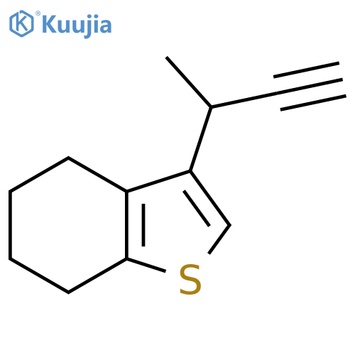 3-(but-3-yn-2-yl)-4,5,6,7-tetrahydro-1-benzothiophene structure