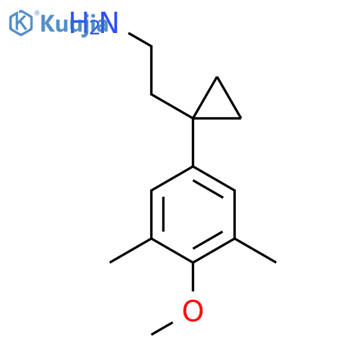 2-1-(4-methoxy-3,5-dimethylphenyl)cyclopropylethan-1-amine structure