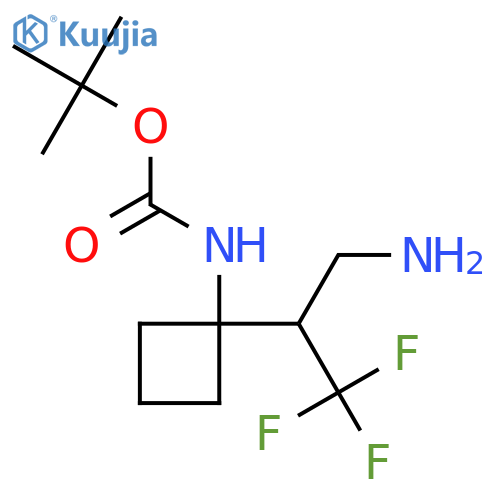 tert-butyl N-1-(3-amino-1,1,1-trifluoropropan-2-yl)cyclobutylcarbamate structure