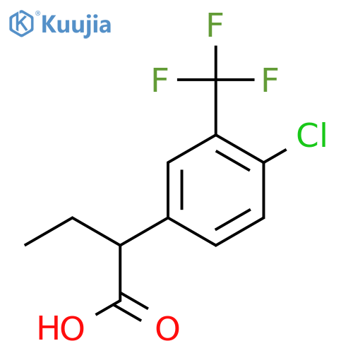 2-4-chloro-3-(trifluoromethyl)phenylbutanoic acid structure