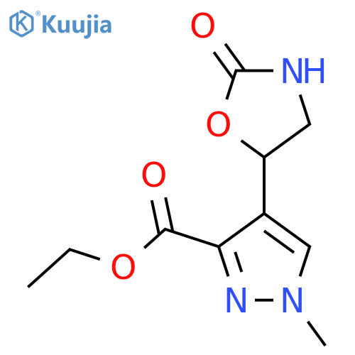 ethyl 1-methyl-4-(2-oxo-1,3-oxazolidin-5-yl)-1H-pyrazole-3-carboxylate structure